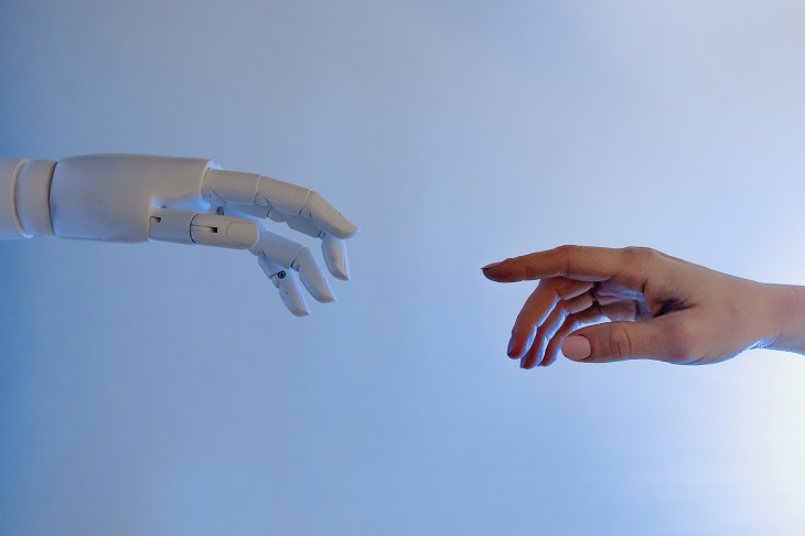 human and robot hands